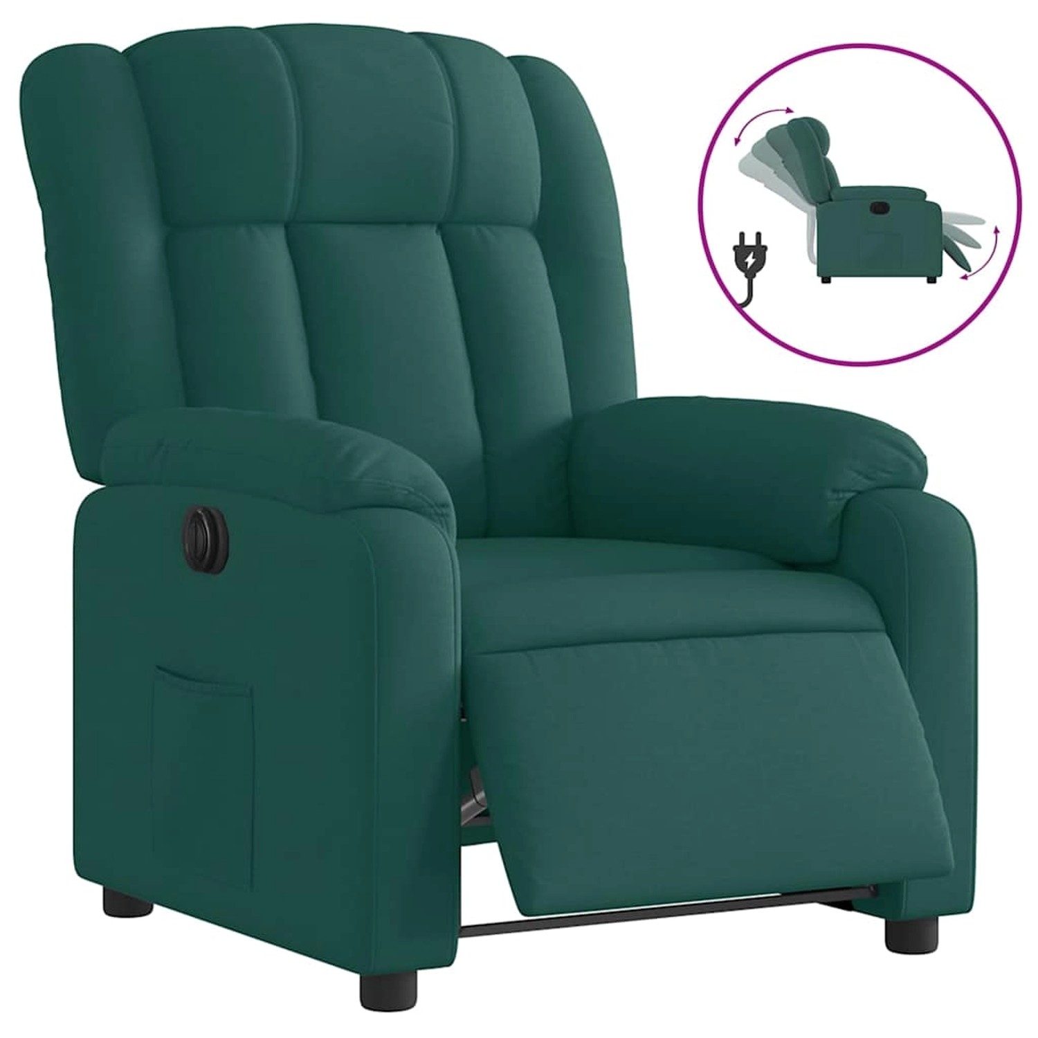 vidaXL Relaxsessel Elektrisch Dunkelgrün Stoff 3205298 günstig online kaufen