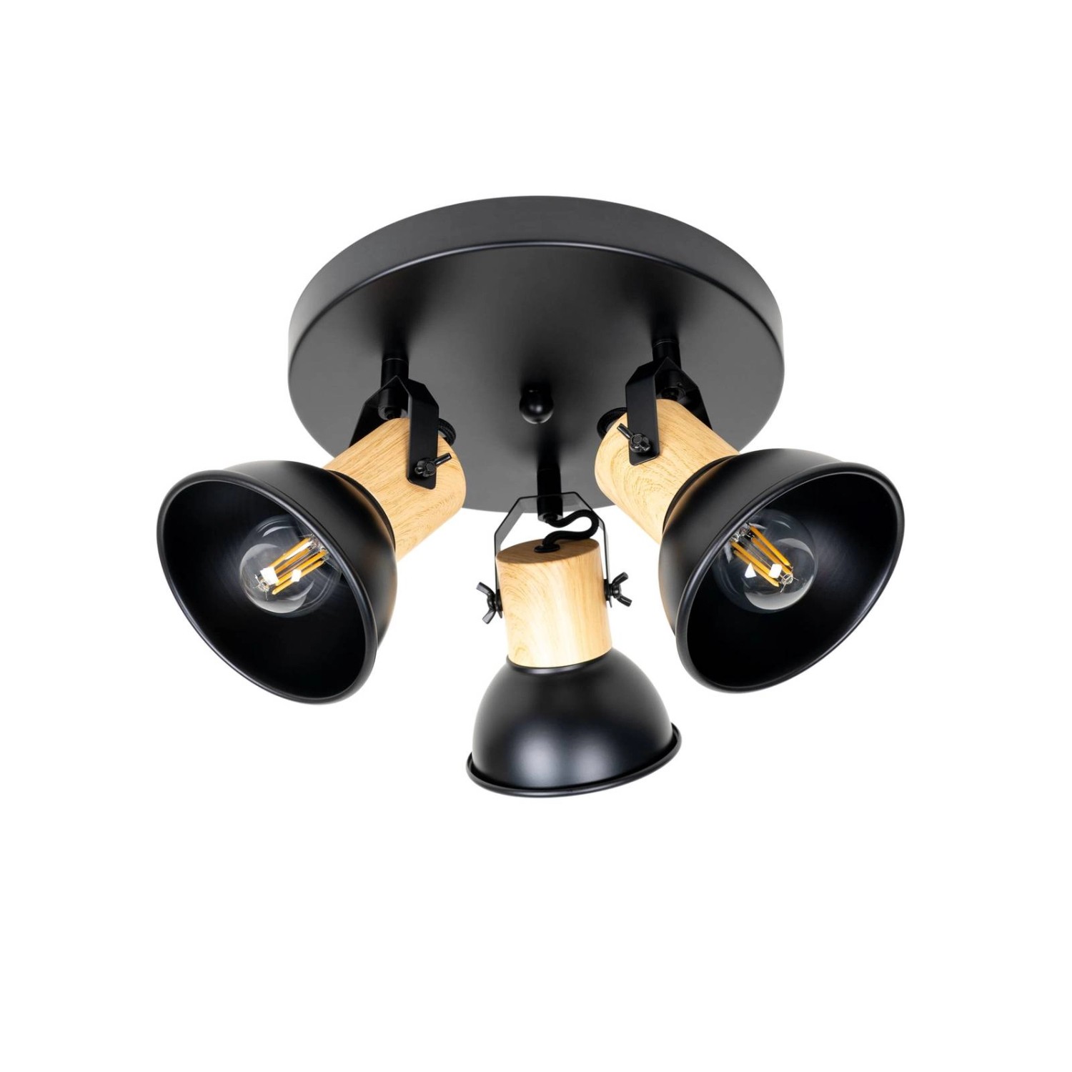 Lindby Strahler Bosko 10001023 Modern in Schwarz aus Metall 3-flammig E14 Wohnzimmerleuchte