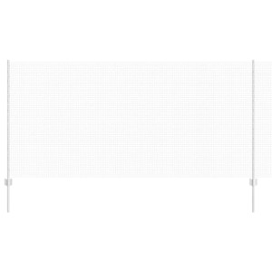 Silberner vidaXL Zaun mit Pfosten, 1,2 x 25 m, aus Stahl für Garten & Grundstück.