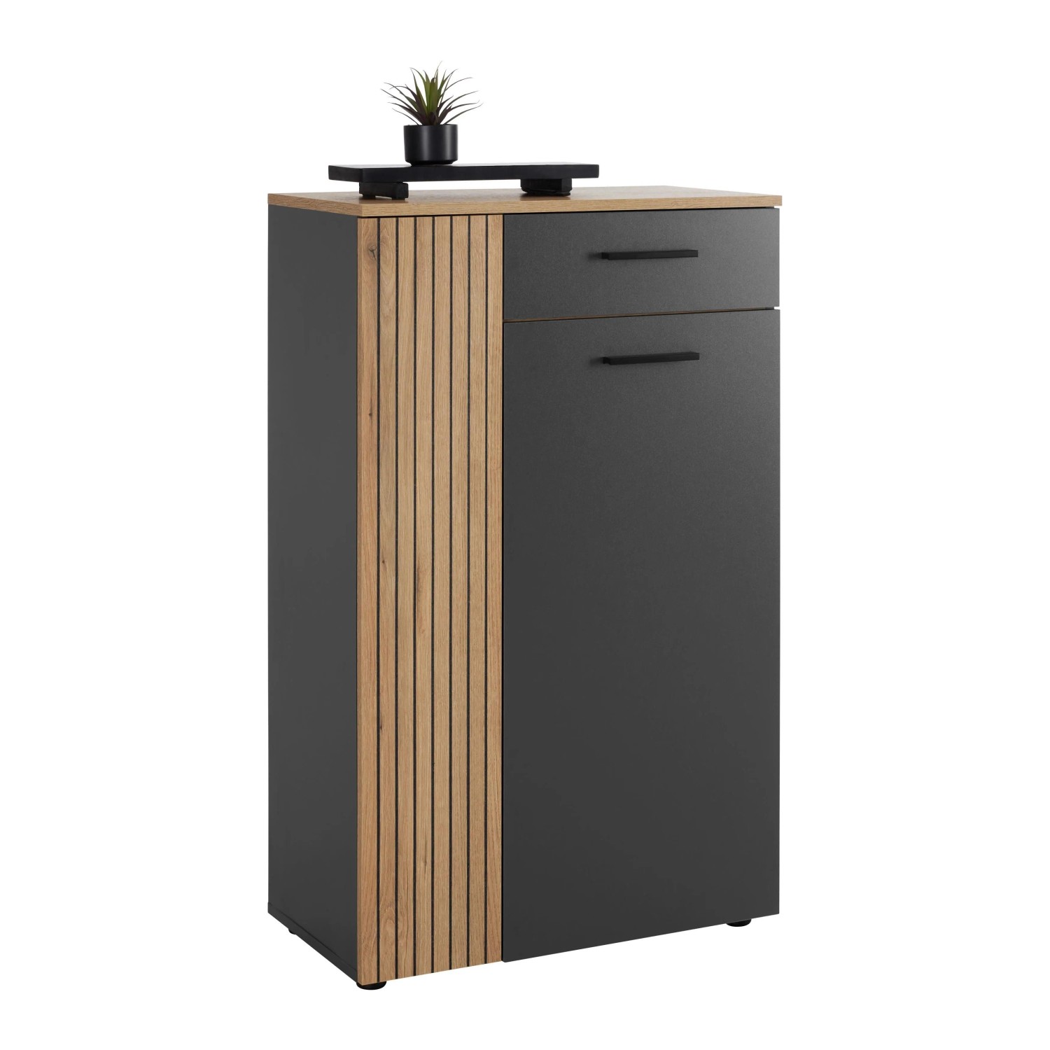 Mömax Schuhschrank Cadix Anthrazit/Eichefarben