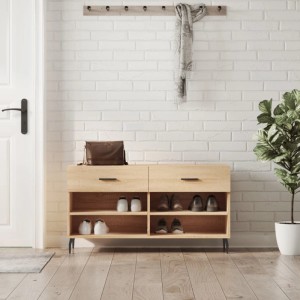 vidaXL Schuhbank Sonoma-Eiche 102x35x55 cm Holzwerkstoff 829759