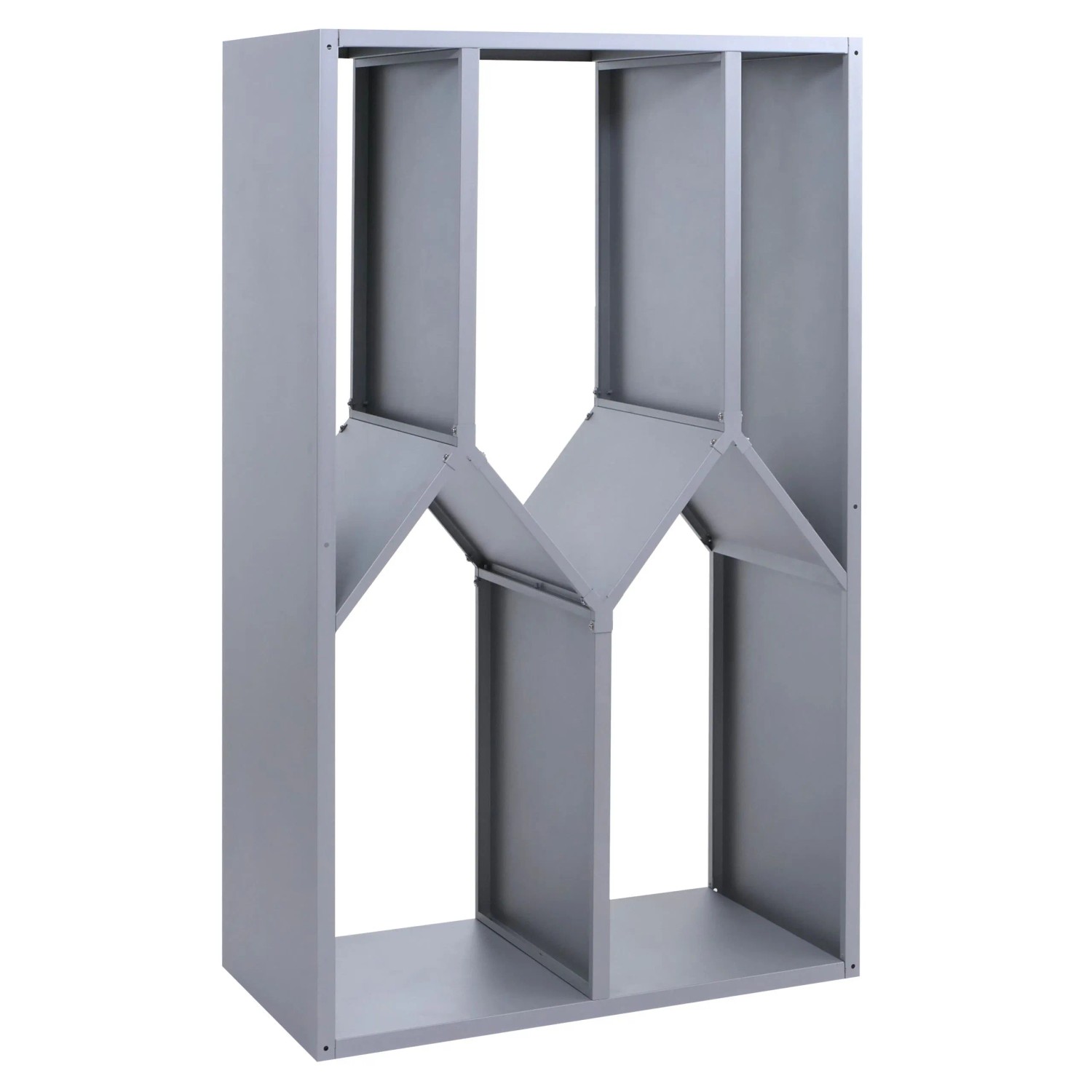 MCW Brennholzlager P76 Metall 160x95x50cm Grau