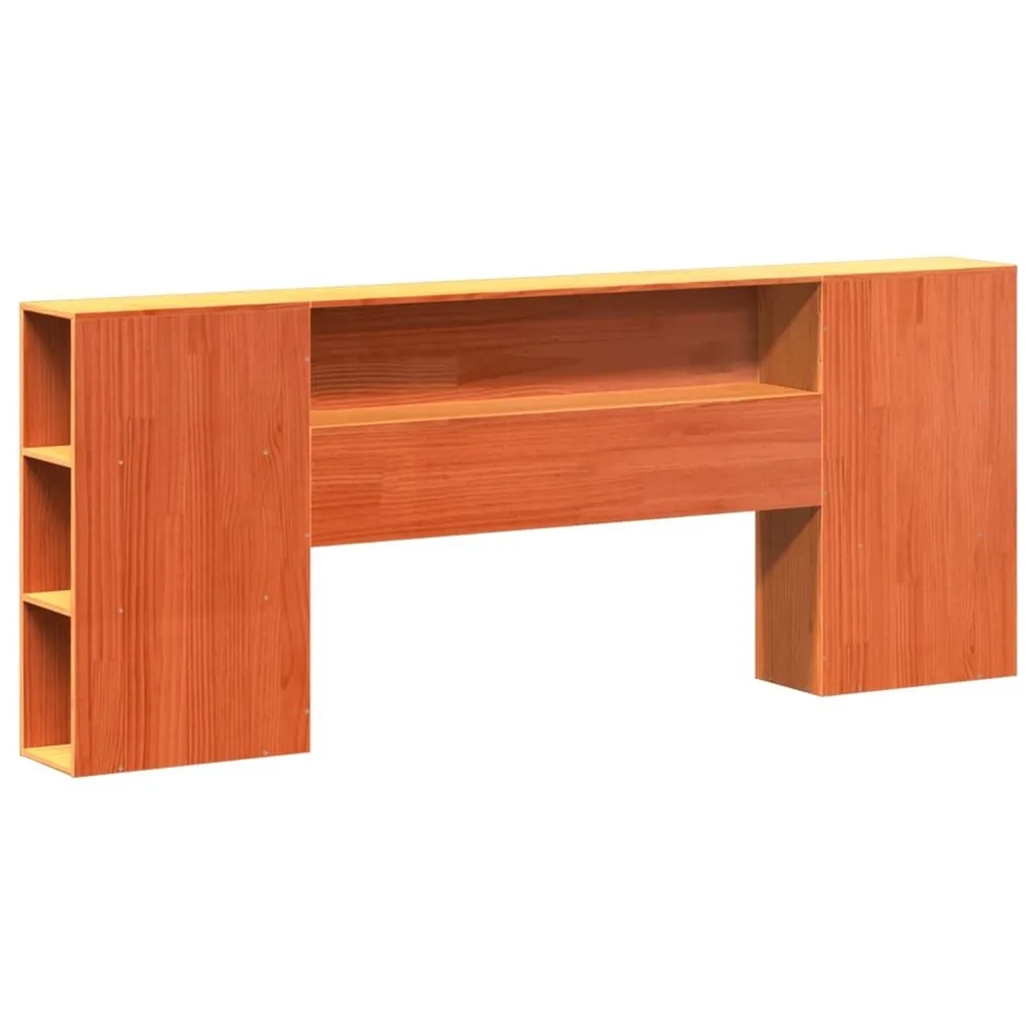 vidaXL Kopfteil mit Stauraum Wachsbraun 200 cm Massivholz Kiefer 855620