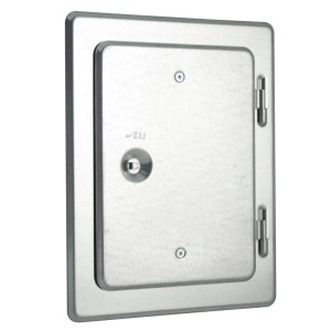 Verzinkte Marley Kamintür mit Vierkantverschluss für Kamin und Ofen.