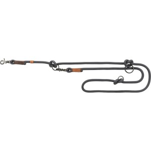 Trixie Hundeleine Be Nordic V-Leine, grau-braun, verstellbare Länge mit Karabinerhaken.