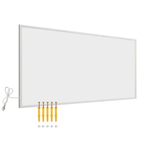 Wiltec Infrarotheizung 700W: Heizpaneel mit Zubehör zur Wandmontage.