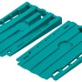Wolfcraft Universal-Keile, 30 Stück, türkis, für Laminat & Parkett, mit 2-in-1 Funktion.