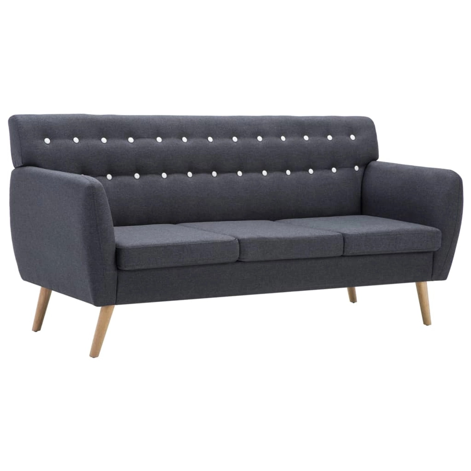 vidaXL Sofa 3-Sitzer-Sofa Stoffbezug 172x70x82 cm Dunkelgrau Couch günstig online kaufen