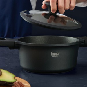 Gourmesto Kochtopf Black Line in Schwarz &Oslash ca. 20cm