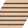 Denpanels Akustikpaneel Raute, Eiche Natur, 46x26,5 cm, 3er Set. Dekor-Paneel mit Lamellen-Design.