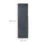 Relaxdays Strandmatte XXL Kunststoff Metall Anthrazit Mit Kopfkissen Höhenverstellbar 195 cm x 60 cm x 4 cm 3 kg_4
