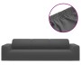 Anthrazitfarbene Stretch Sofahusse für 4-Sitzer Sofa aus Polyester-Jersey.