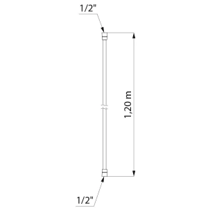 Delabie Brauseschlauch BICOLOR PVC metalloplastisch glatt 1200 mm
