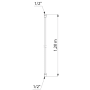 Delabie Brauseschlauch BICOLOR PVC metalloplastisch glatt 1200 mm_2