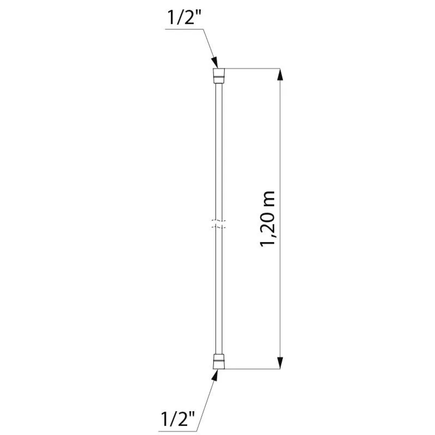 Delabie Brauseschlauch BICOLOR PVC metalloplastisch glatt 1200 mm_2