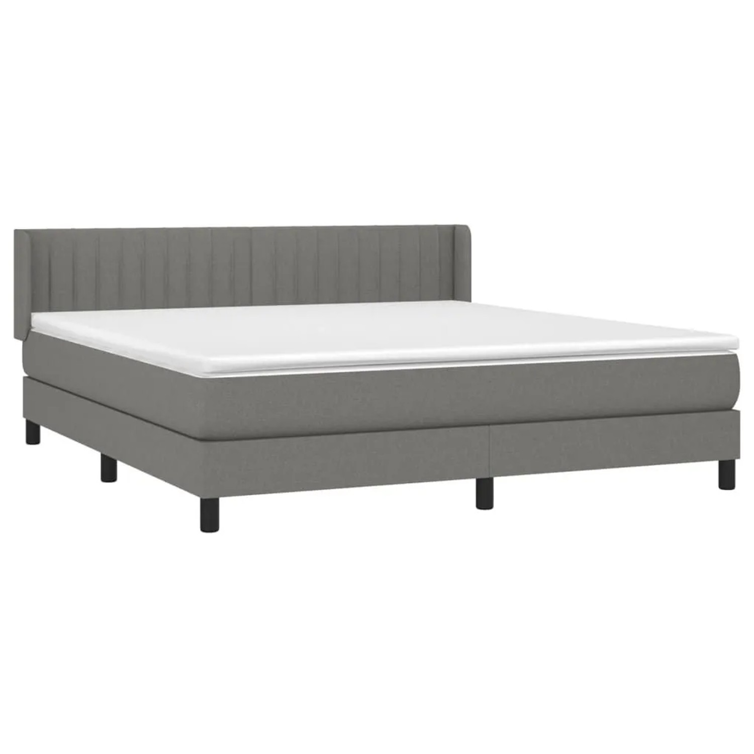 vidaXL Boxspringbett mit Matratze Dunkelgrau 180x200 cm Stoff 3129890 günstig online kaufen