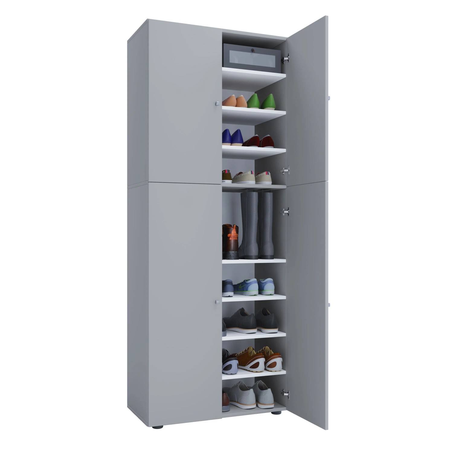 VCM Schuhschrank Lona Grau