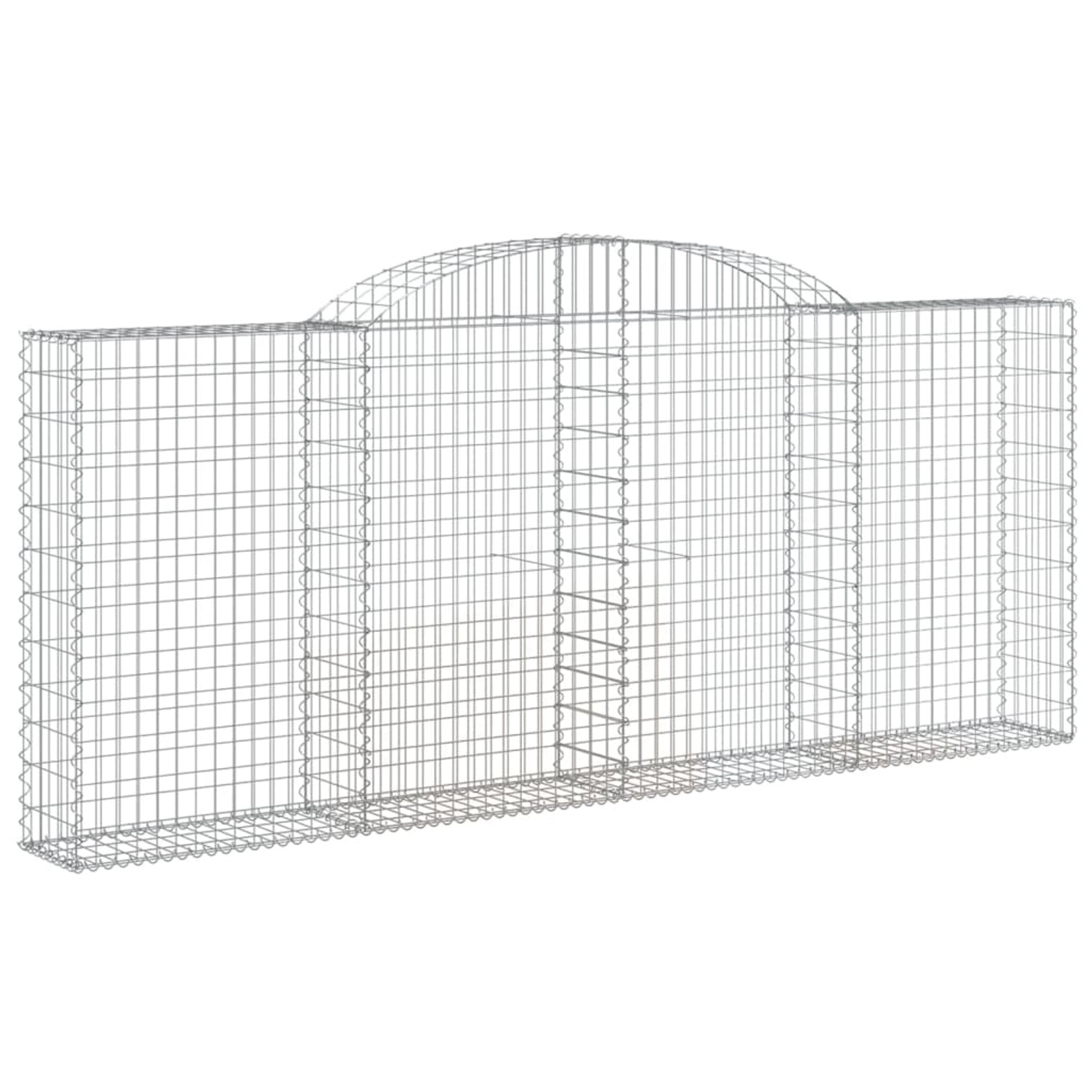 vidaXL Gabionen mit Hochbogen 17 Stk 300x30x120/140cm Eisen 1671284