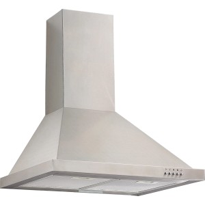 PKM Dunstabzugshaube 6090-2H aus Edelstahl für Wandmontage, 60 cm breit.