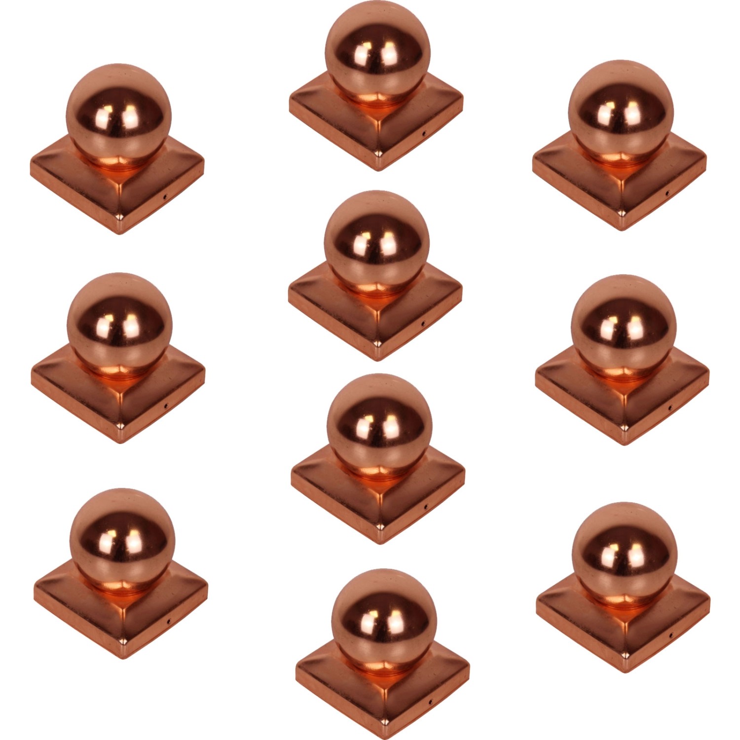Holmwerk 10x Pfostenkappe Kupfer 121mm Kugel 12x12cm günstig online kaufen