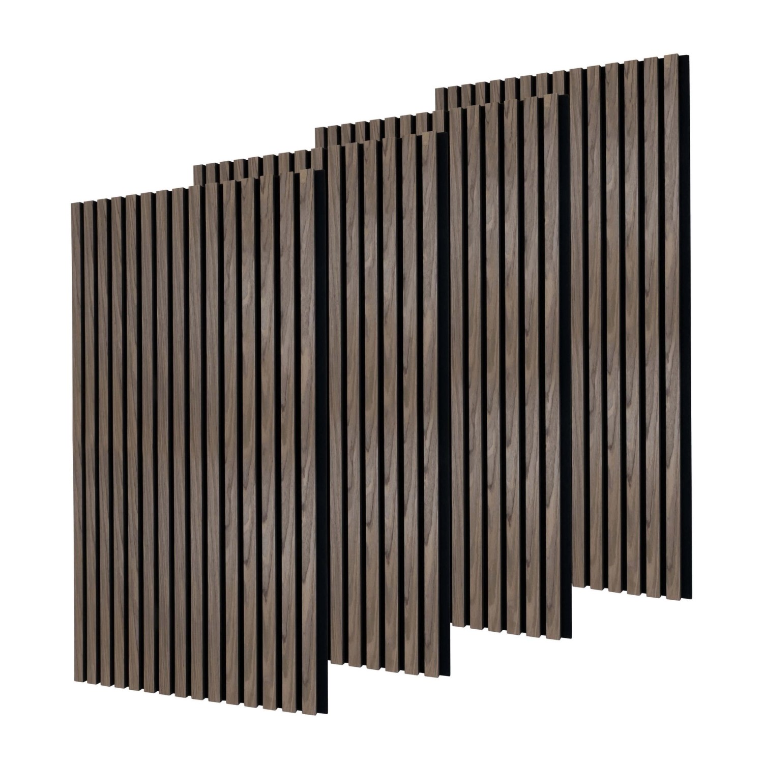 Dalsys Akustikpaneele 4x 120cm x 60cm Walnuss Wandpaneele Schallschutz günstig online kaufen