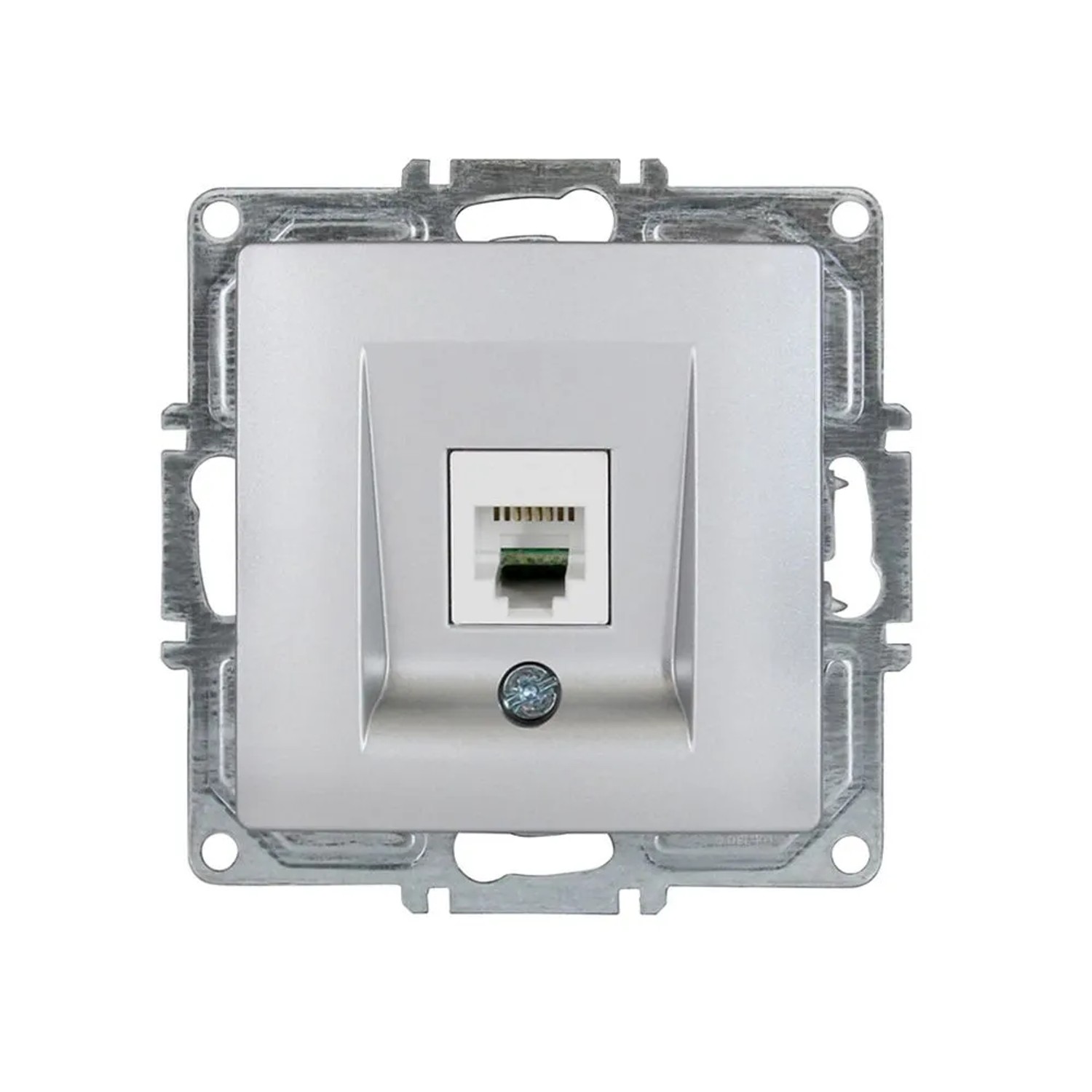 Günsan Visage Telefon Steckdose 1fach CAT3 Silber