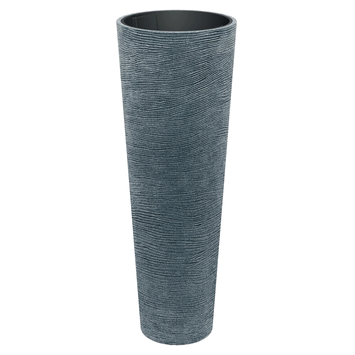 Prosperplast Blumentopf Tubra Schlank Hoch Ø 48 cm x 135 cm Granit-Schwarz