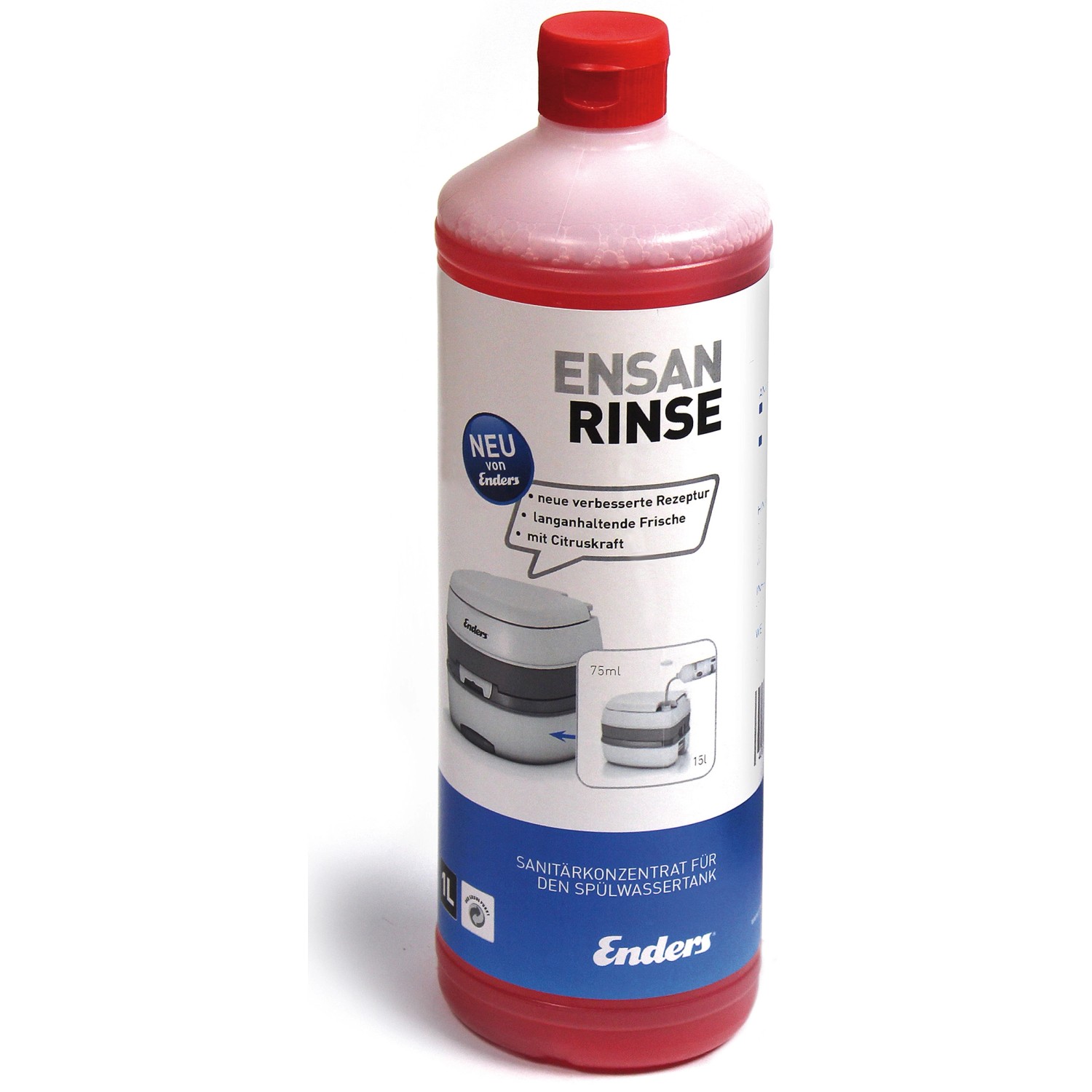 Enders Ensan Rinse Sanitärkonzentrat für Campingtoilette, 1 Liter Flasche.