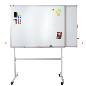 Proregal Whiteboard HxBxT 167x186x57 cm Mobil Rollbar Inkl. Zubehör Mit Ausziehbarer Tafel Magnettafel Memoboard Pinnwand