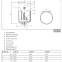 Skizze Thermoflow Warmwasserspeicher DS30-15, Details zu Anschlüssen und Maßen.