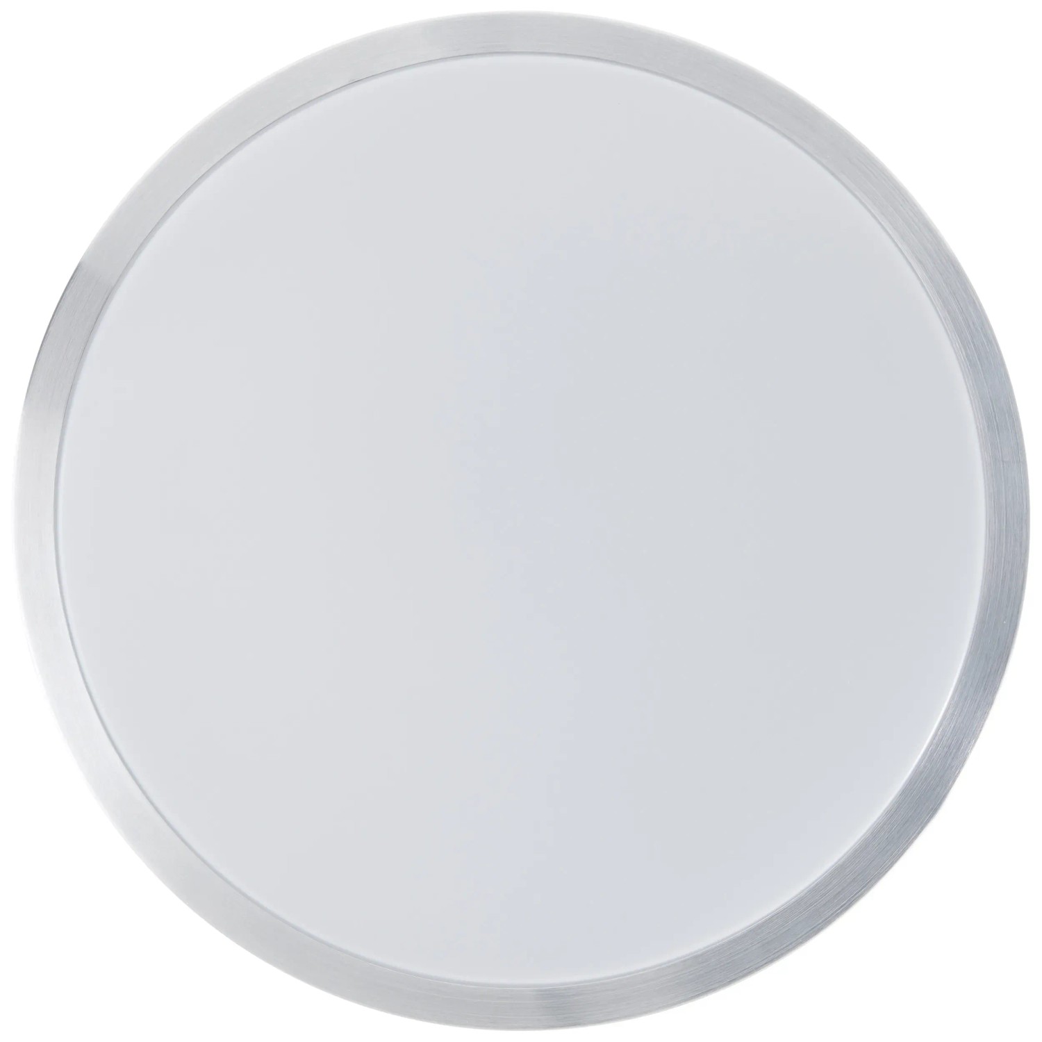 Runde, dimmbare LED-Deckenleuchte Livius in Aluminium/Weiß, Ø 33 cm.