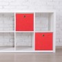 Relaxdays Aufbewahrungsbox im 2er Set Stoff Rot Faltbar 30 cm x 30 cm x 30 cm 650 g_2