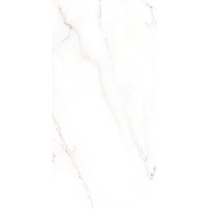 Bodenfliese Feinsteinzeug, 60x30 cm, poliert, glasiert, Marmor-Optik, für Innenräume.