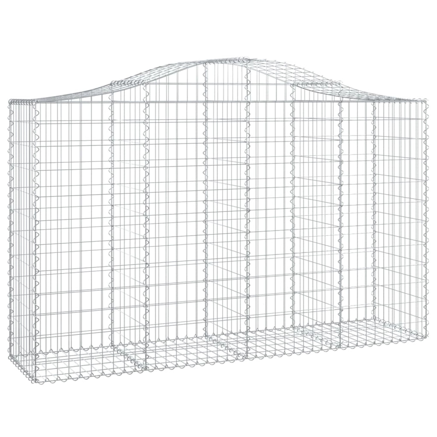 vidaXL Gabionen mit Hochbogen 10Stk 200x50x120/140cm Eisen 1562714