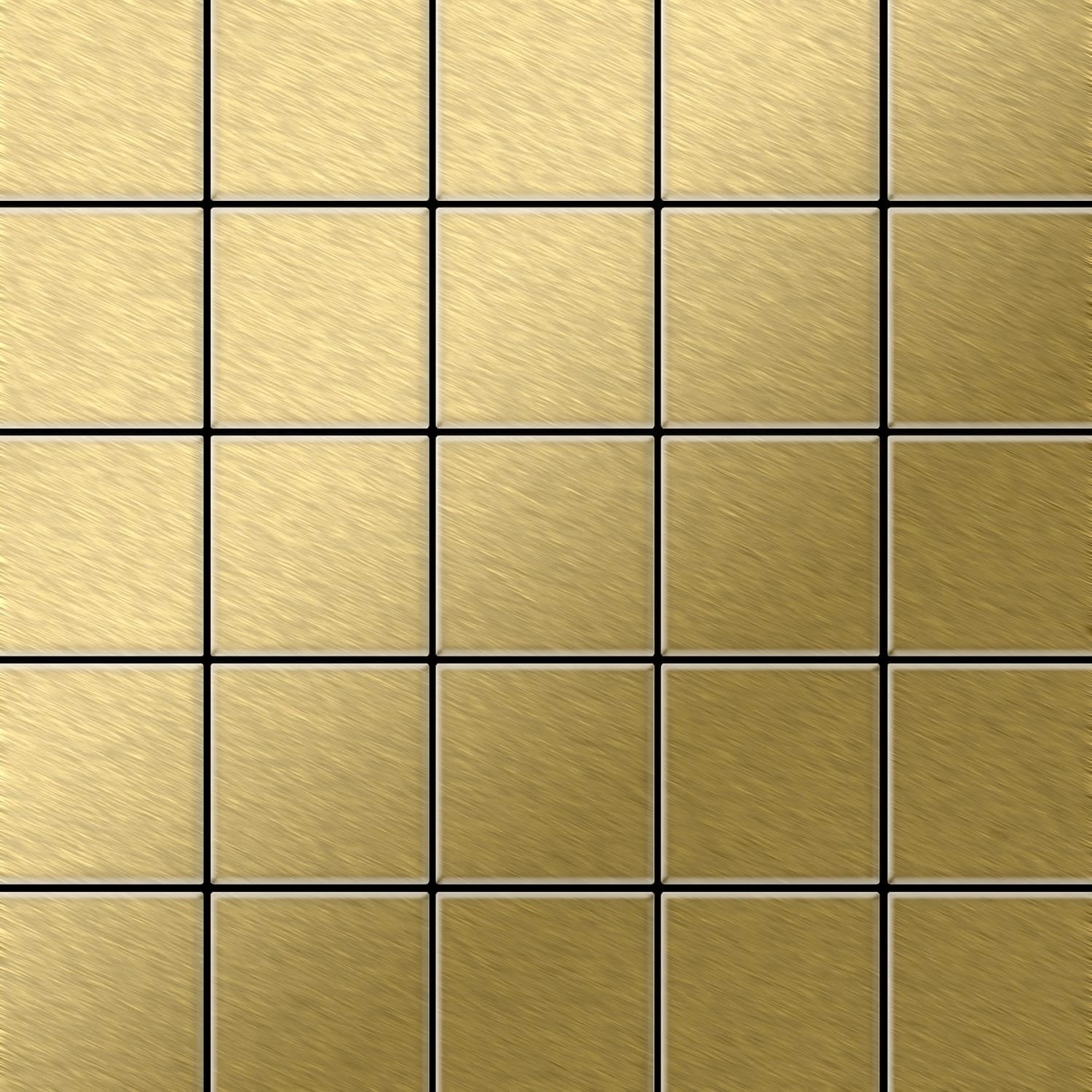 ALLOY Mosaik Fliese Massiv Metall Titan Gebürstet Gold 1,6mm Stark Century- günstig online kaufen