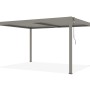 Freistehende Cazeboo Piana Bioklimatische Pergola 4x3m in Taupe aus Aluminium.