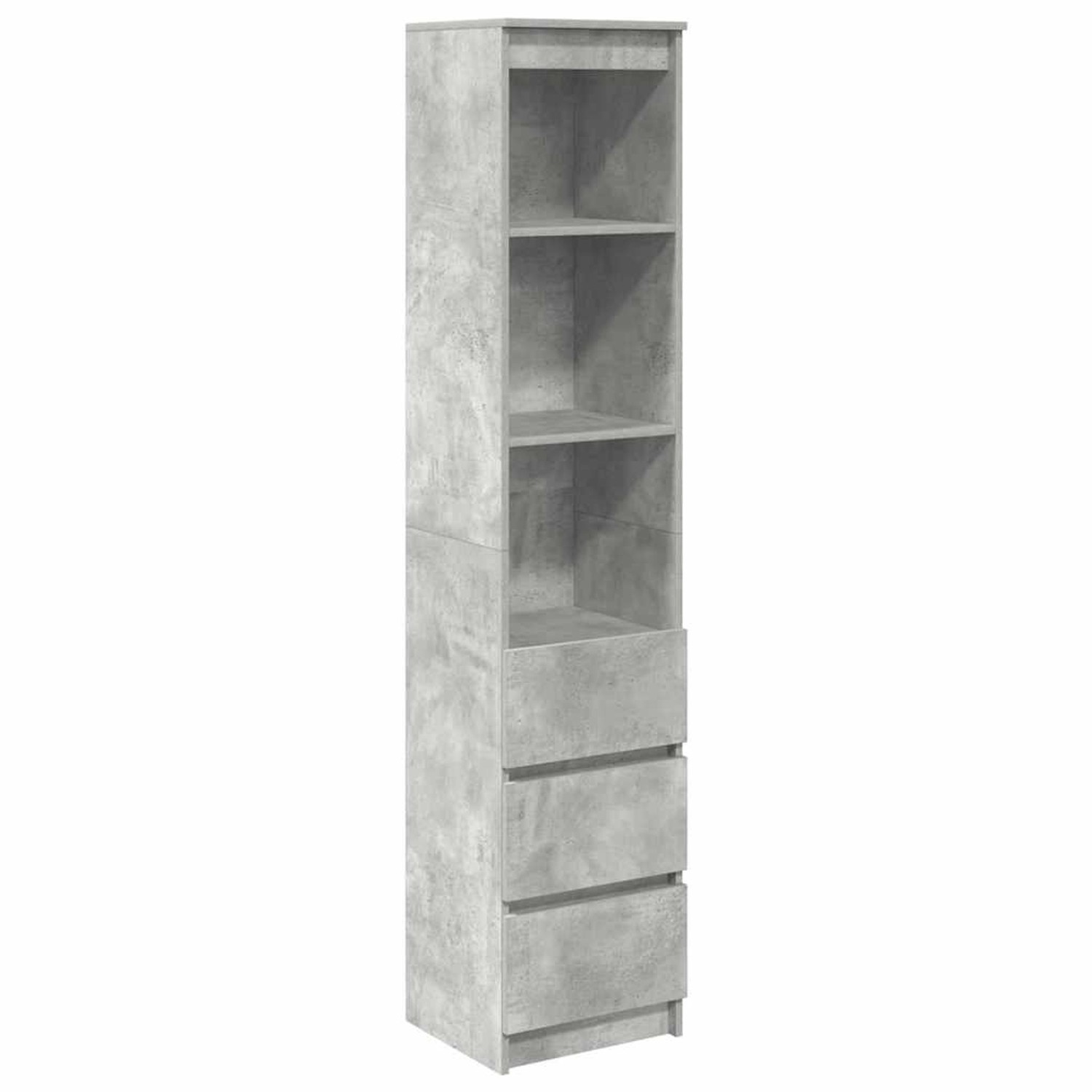 vidaXL Highboard Betongrau 37,5x35x180 cm Holzwerkstoff 861664 günstig online kaufen