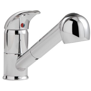 Sanitop-Wingenroth Küchenarmatur Concordia Niederdruck mit Geschirrbrause, Chrom.