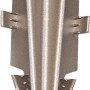 Innenecke in Silber, 2er-Set für Laminat- und Parkett-Sockelleisten.