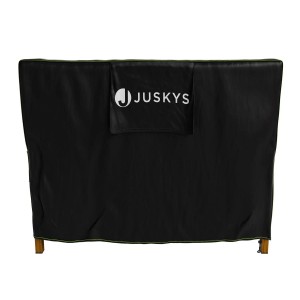 Schwarze Juskys Gartenmöbel Abdeckung CoverSafe Pro 170x95x75 cm für Gartentisch.