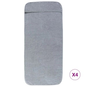 vidaXL Strandtücher 4 Stk Grau 60x135 cm Stoff 400 g/m² 3157052