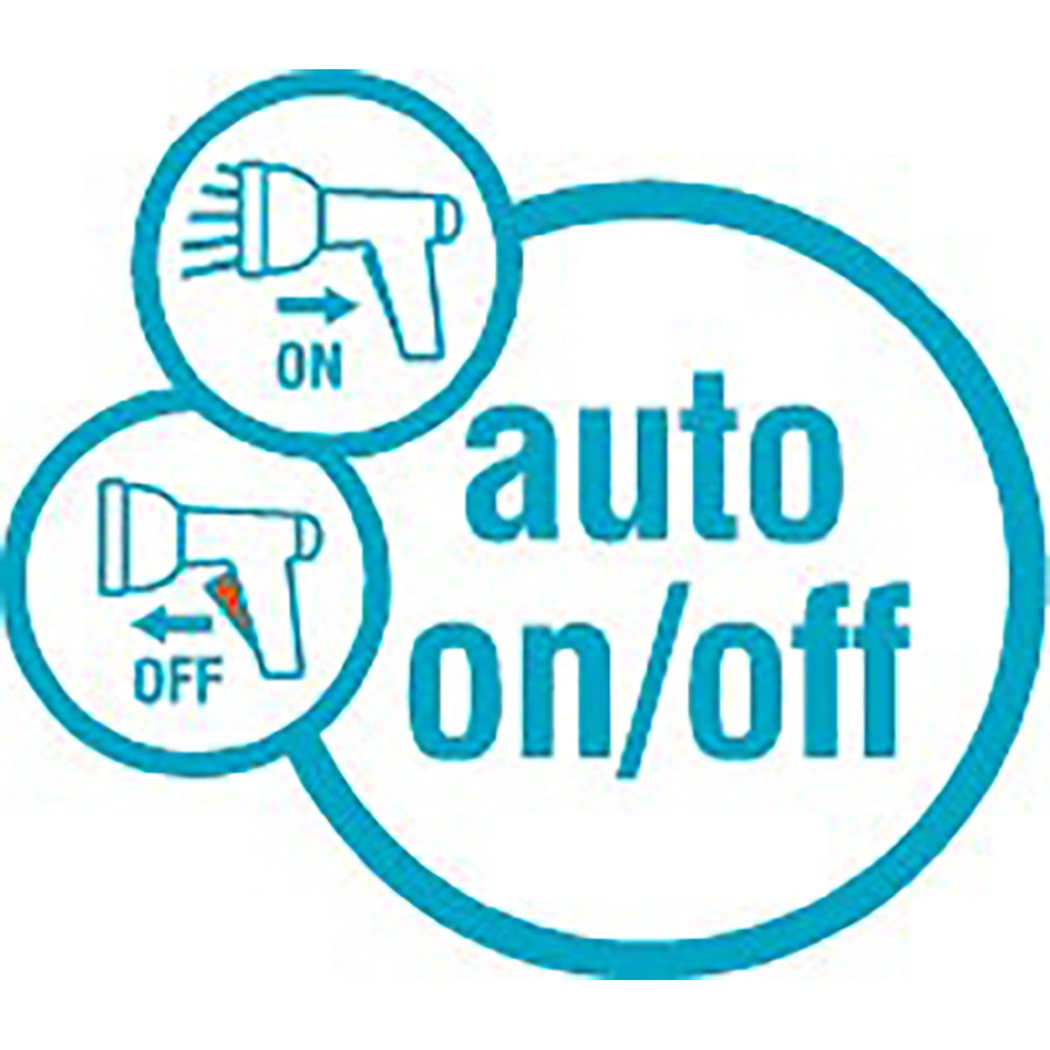 Symbol für automatische Ein/Aus-Funktion des Gardena Haus- und Gartenautomaten.