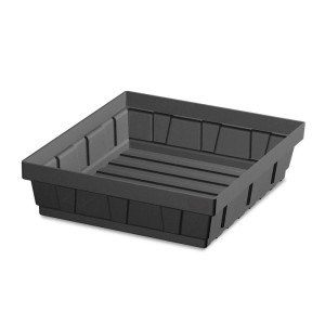 Bayzid PE Auffangwanne, schwarz, für Kanister und Flaschen, zur sicheren Lagerung von Pool Reiniger.