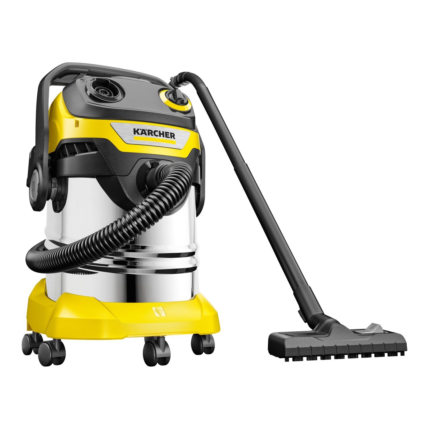 Kärcher WD 5 S V-25/5/22 Nass-Trockensauger mit Edelstahlbehälter und Zubehör.