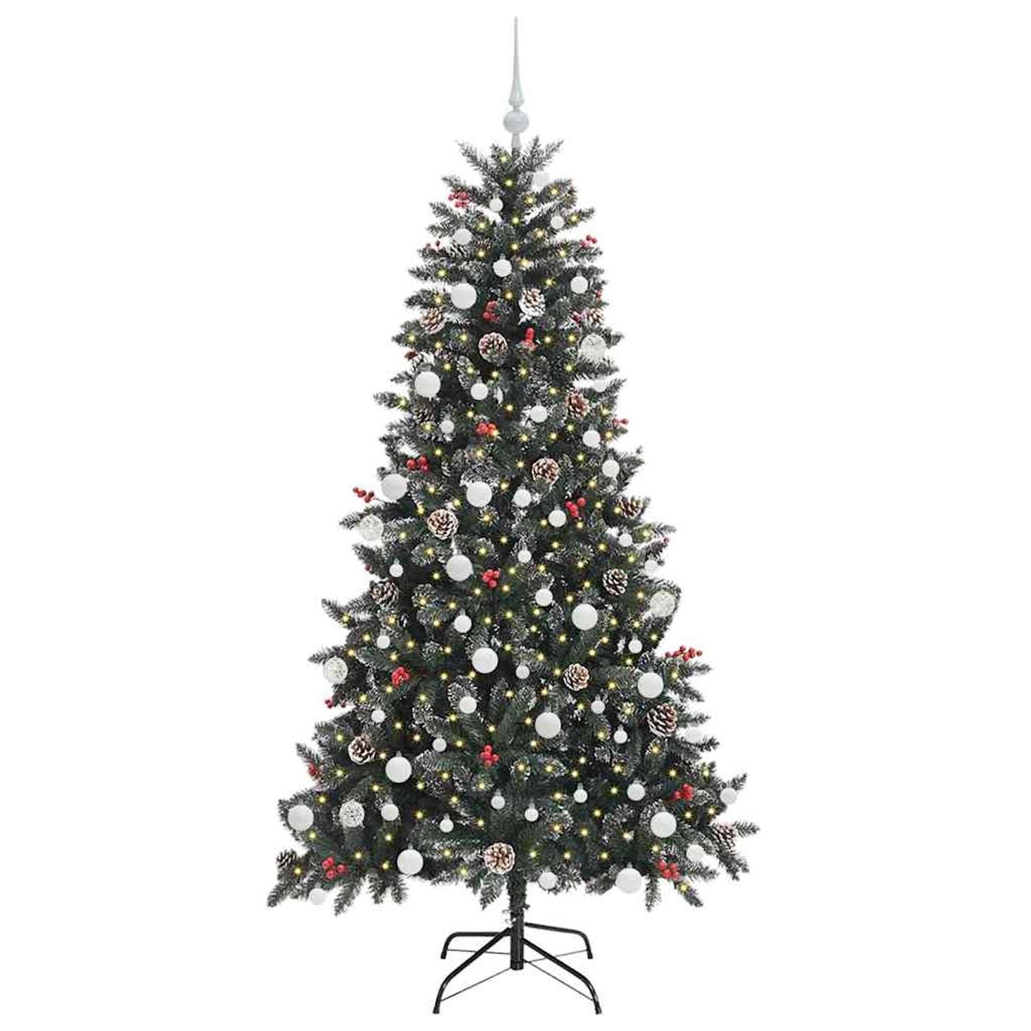 vidaXL Künstlicher Weihnachtsbaum mit 300 LEDs Grün 99 x 99 x 180 cm 3395883