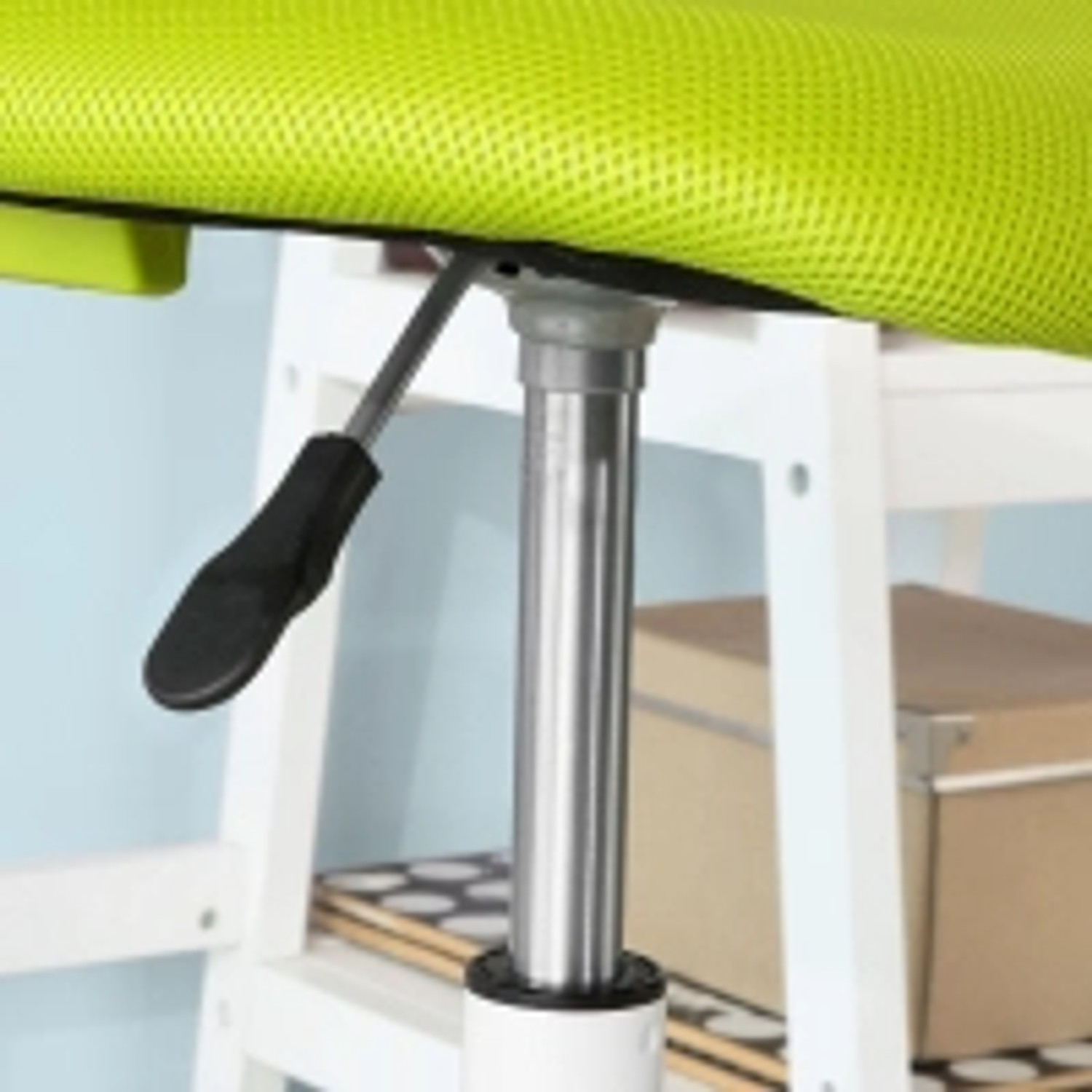 SoBuy Schreibtischstuhl Kinderstuhl Drehstuhl Höhenverstellbar Grün FST64-GR_5