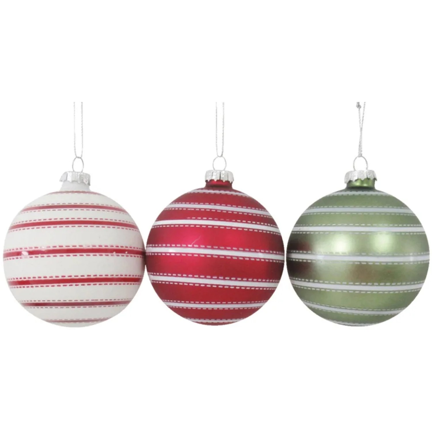 Boltze Home Weihnachtskugel Ingrid 3-fach sortiert Lackiert