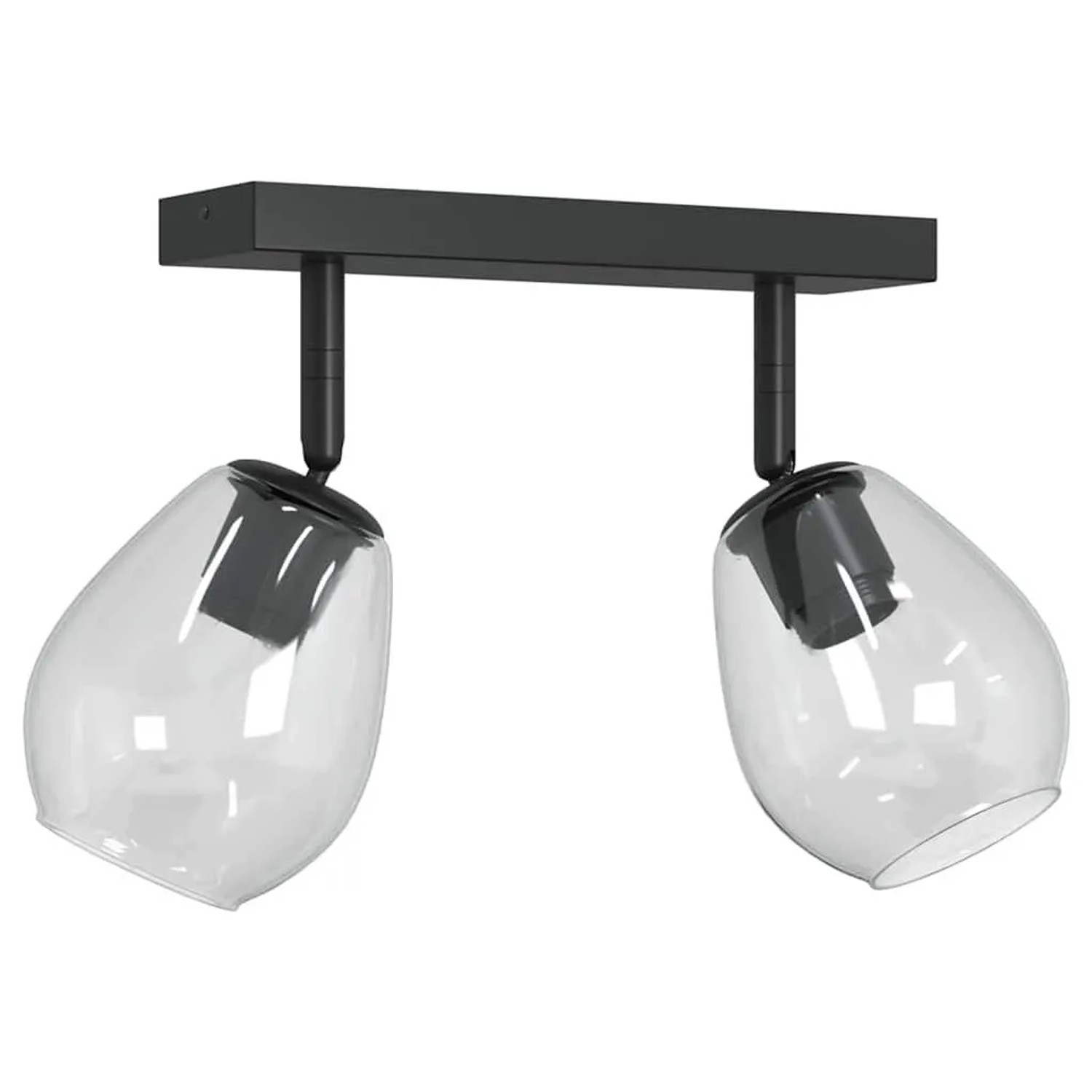 vidaXL Deckenstrahler Schwarz 33 x 13 x 26 cm Glas und Metall 42001219