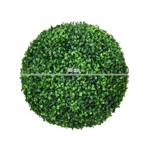 Grüne künstliche Buchsbaumkugel, 40 cm Durchmesser, für Innen- und Außenbereiche.
