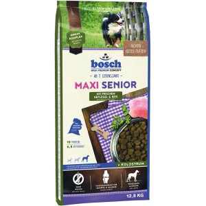 Bosch Pets Maxi Senior Hundefutter mit Geflügel & Reis, 12,5kg Sack für ältere Hunde großer Rassen.